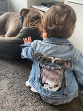 Load image into Gallery viewer, Children's Custom Pet Portrait Hand-Painted Denim Jacket - 0-14 years