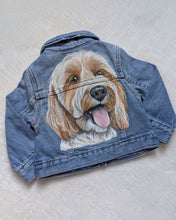 Load image into Gallery viewer, Children's Custom Pet Portrait Hand-Painted Denim Jacket - 0-14 years