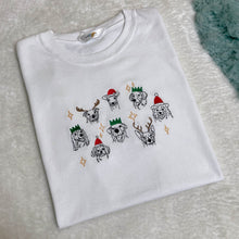 Load image into Gallery viewer, Christmas Pups - Embroidered T-Shirt