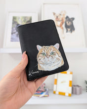 Load image into Gallery viewer, Hand-Painted Pet Portrait Passport Cover, Luggage Set
