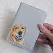 Load image into Gallery viewer, Hand-Painted Pet Portrait Passport Cover, Luggage Set