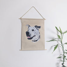 Load image into Gallery viewer, Hand-Painted Pet Portrait Fabric Wall Hanging