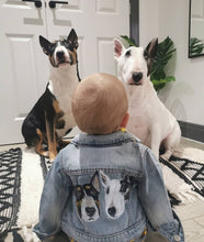 Load image into Gallery viewer, Children's Custom Pet Portrait Hand-Painted Denim Jacket - 0-14 years
