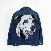 Load image into Gallery viewer, Full Size Portrait - Adult Custom Pet Portrait Denim Jacket - 1 Pet
