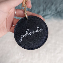 Load image into Gallery viewer, Hand-Painted Pet Portrait Faux Leather Keyring