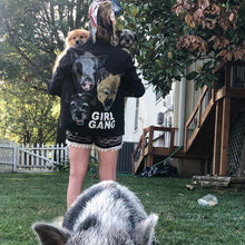 Load image into Gallery viewer, Midi Size Portrait - Adult Custom Pet Portrait Denim Jacket - 1-4 Pets