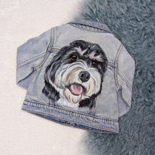 Load image into Gallery viewer, Children's Custom Pet Portrait Hand-Painted Denim Jacket - 0-14 years