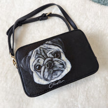 Load image into Gallery viewer, Medium Hand-Painted Pet Portrait Leather/Faux Leather Items - Purse, Bag, Wallet