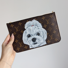 Load image into Gallery viewer, Medium Hand-Painted Pet Portrait Leather/Faux Leather Items - Purse, Bag, Wallet