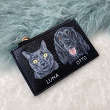 Load image into Gallery viewer, Small Hand-Painted Pet Portrait Leather/Faux Leather Items - Purse, Bag, Wallet