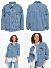 Load image into Gallery viewer, Full Size Portrait - Adult Custom Pet Portrait Denim Jacket - 1 Pet