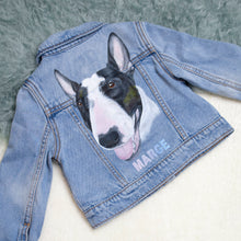 Load image into Gallery viewer, Children's Custom Pet Portrait Hand-Painted Denim Jacket - 0-14 years