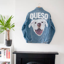 Load image into Gallery viewer, Full Size Portrait - Adult Custom Pet Portrait Denim Jacket - 1 Pet