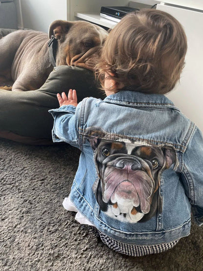 Children's Pet Portrait Denim Jacket - 0-14 years