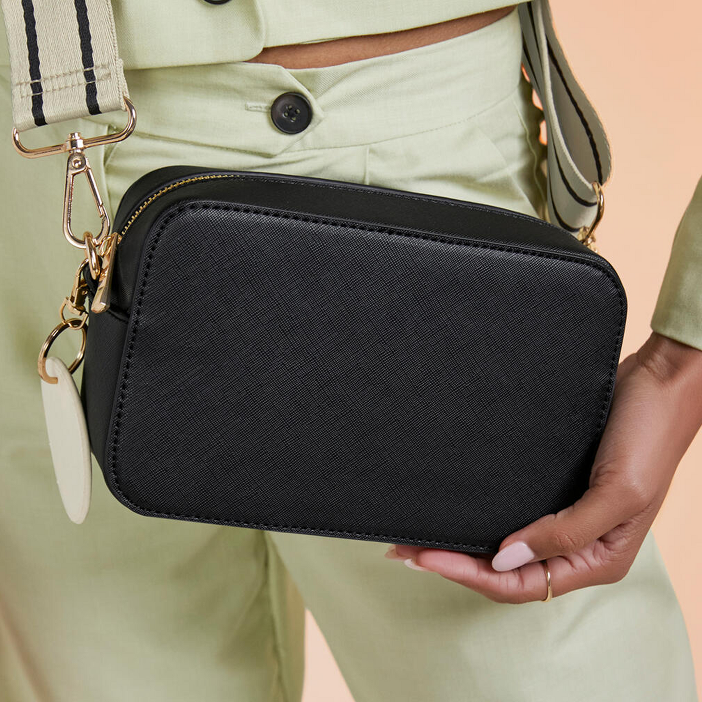 Structured Cross-Body Bag - Faux Leather