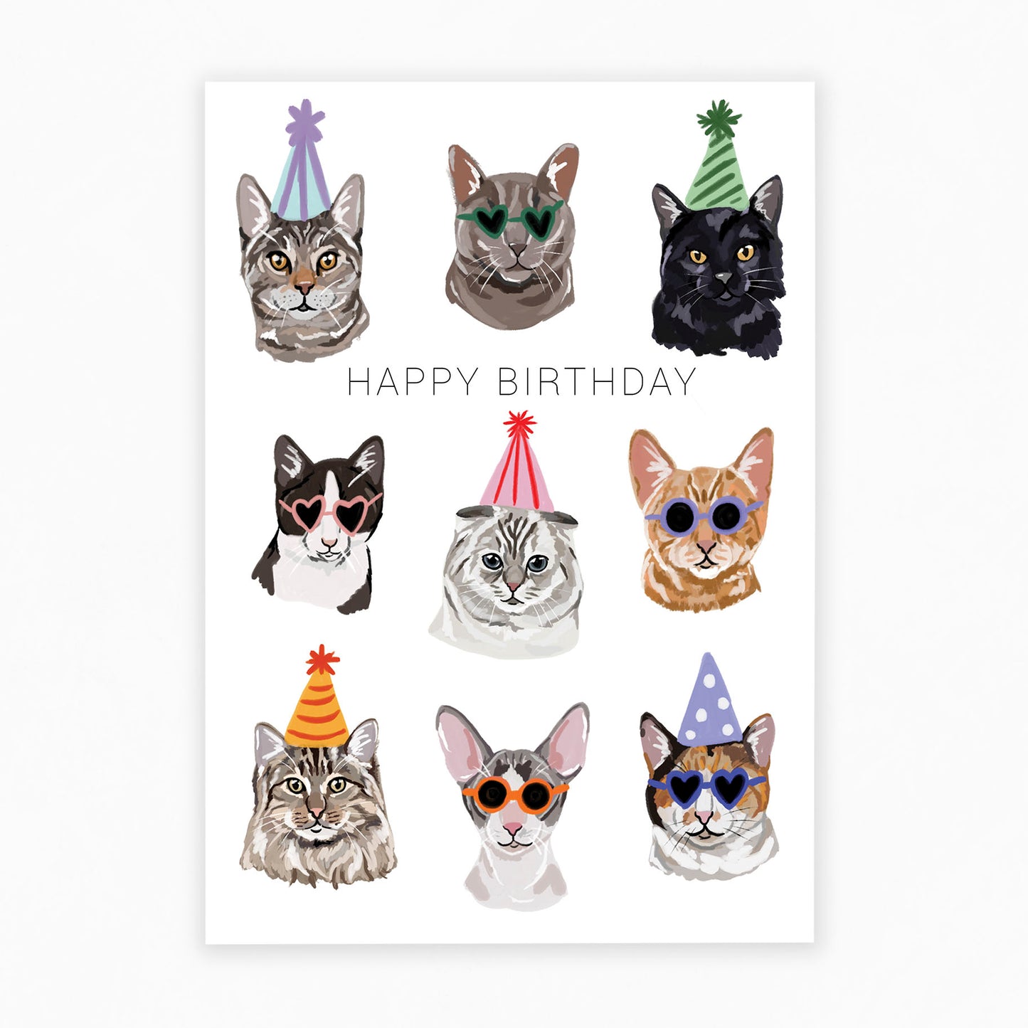 Happy Birthday Cats - Greeting Card 🐈🐈🐈