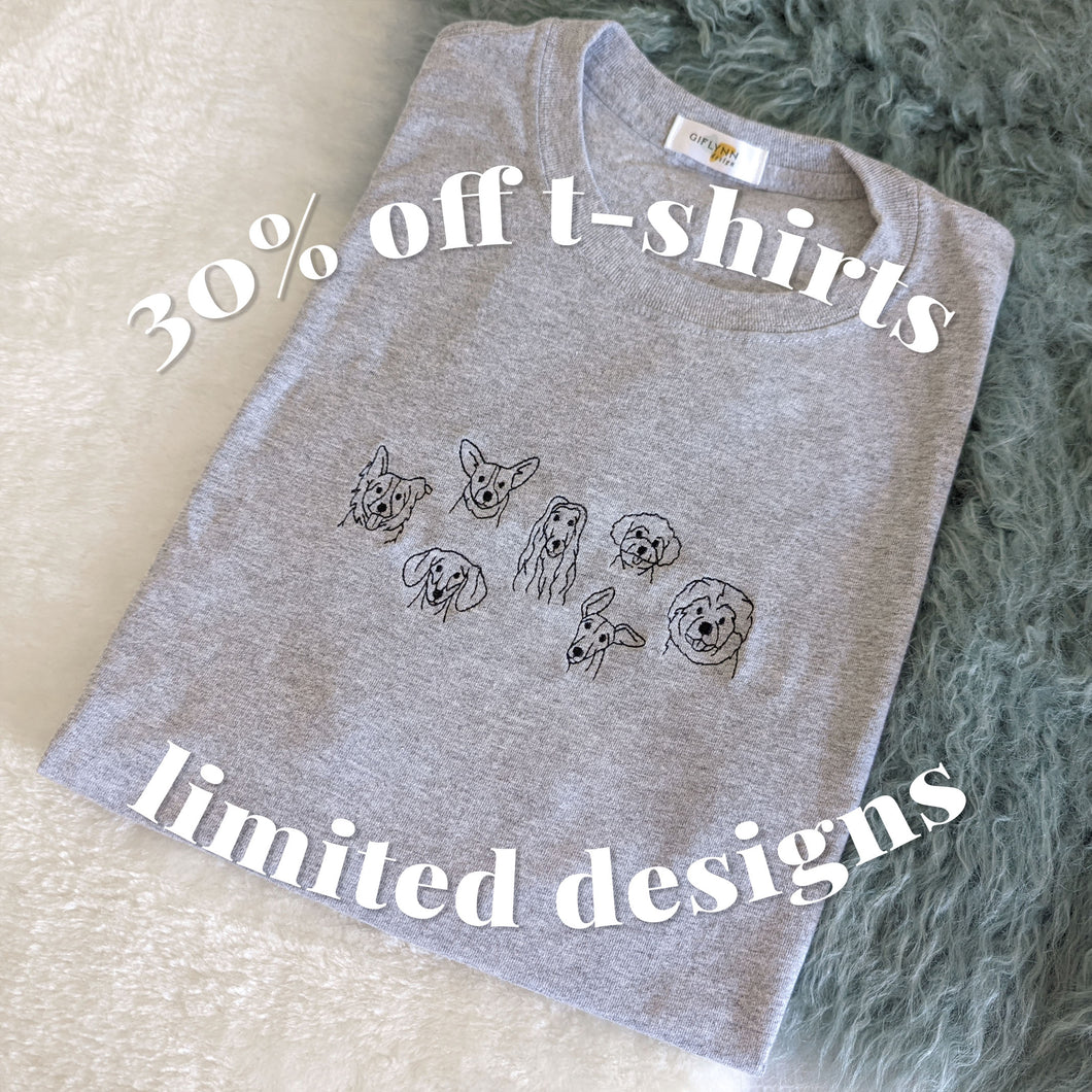 30% off Embroidered T-Shirts