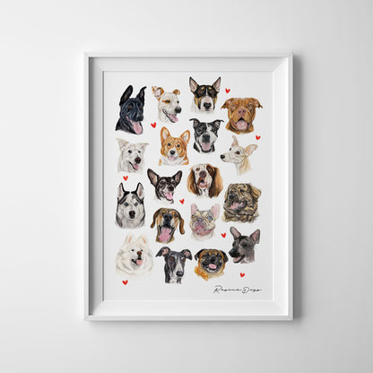Rescue Dogs - Art Print