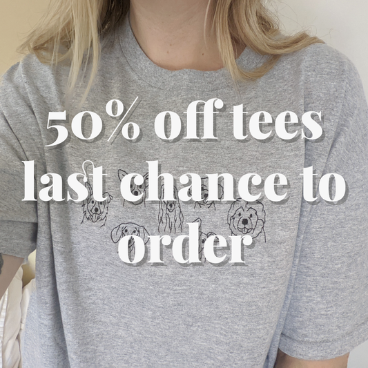50% off Embroidered T-Shirts