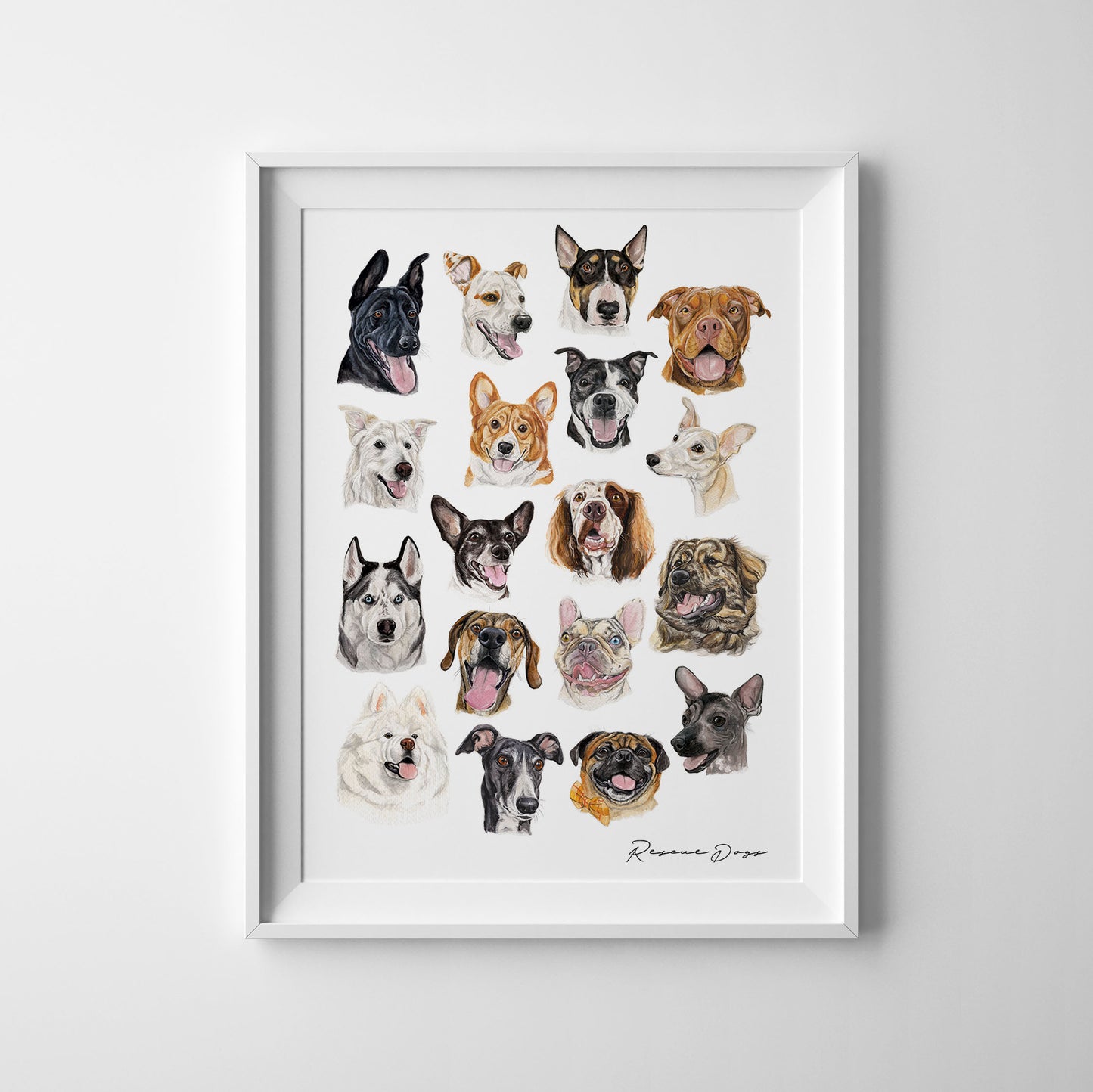 Rescue Dogs - Art Print