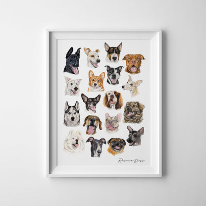 Rescue Dogs - Art Print