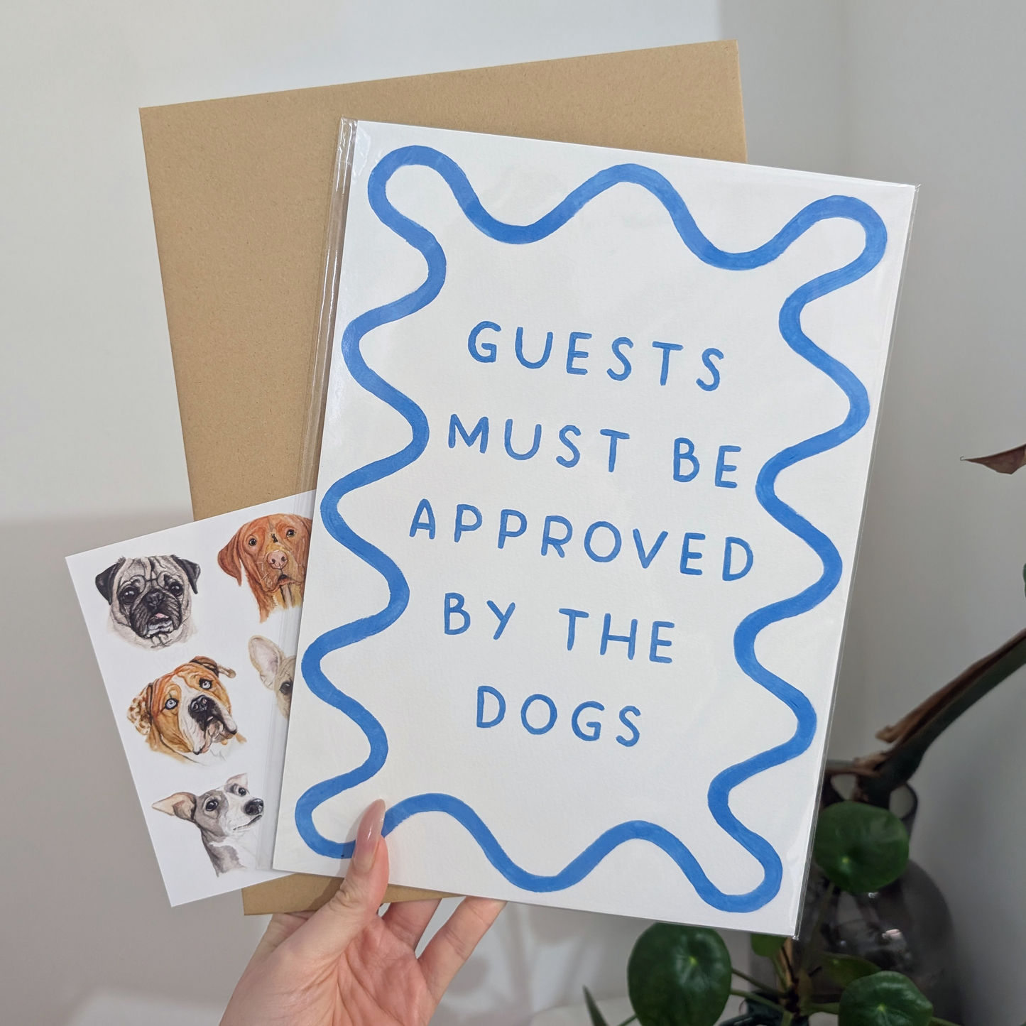 Guests Must Be Approved By The Dog - Art Print