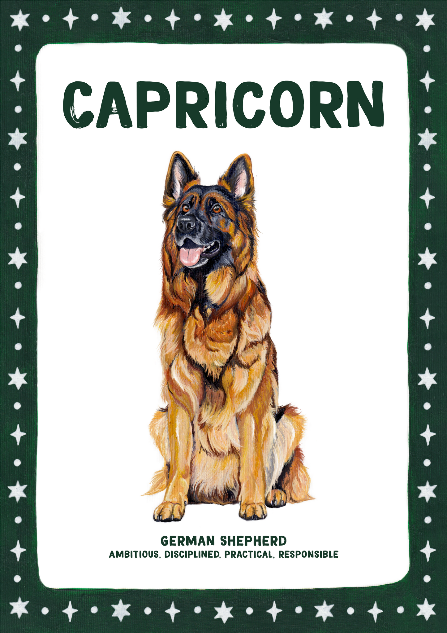 Dog Zodiac Sign - Art Print