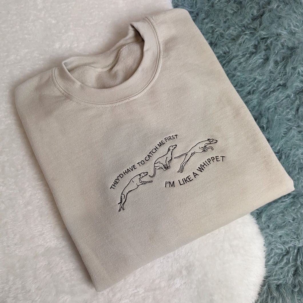 Like a Whippet - Embroidered Sweatshirt