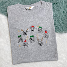 Load image into Gallery viewer, Christmas Pups - Embroidered T-Shirt

