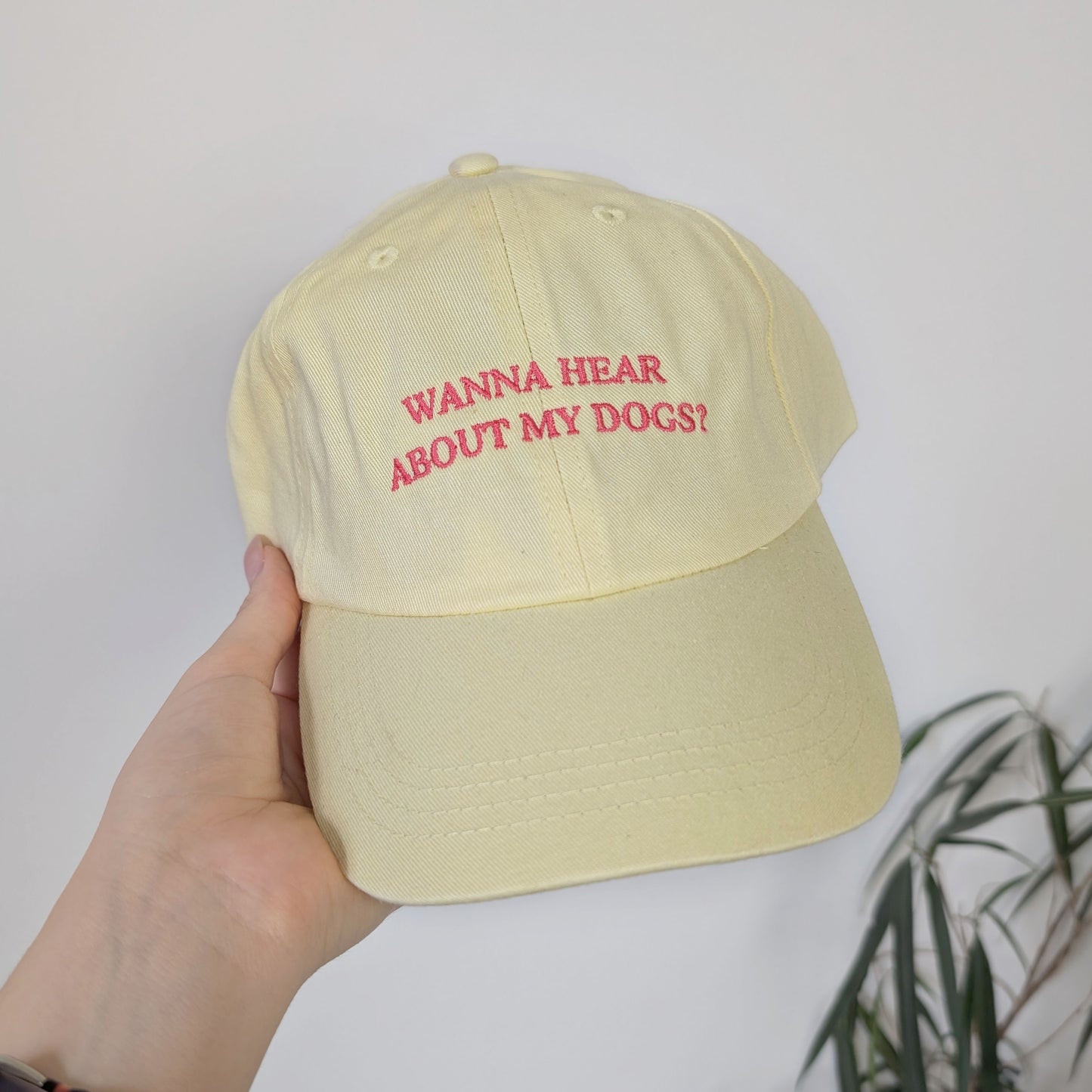 "Wanna hear about my dog?" - Embroidered Dad Cap