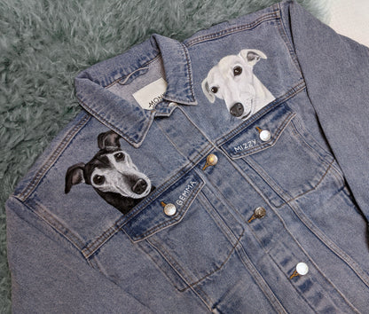 Adult Pet Portrait Denim Jacket