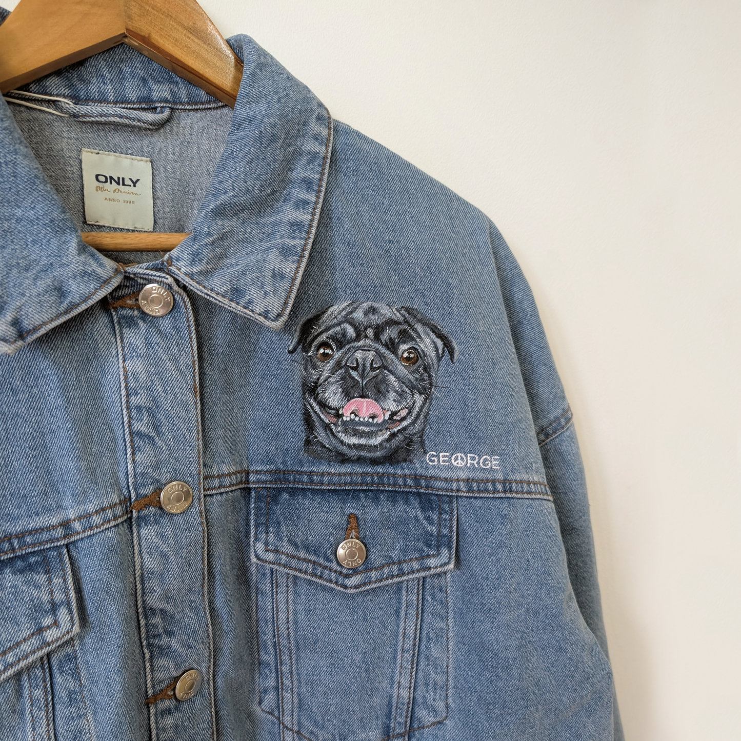 Adult Pet Portrait Denim Jacket