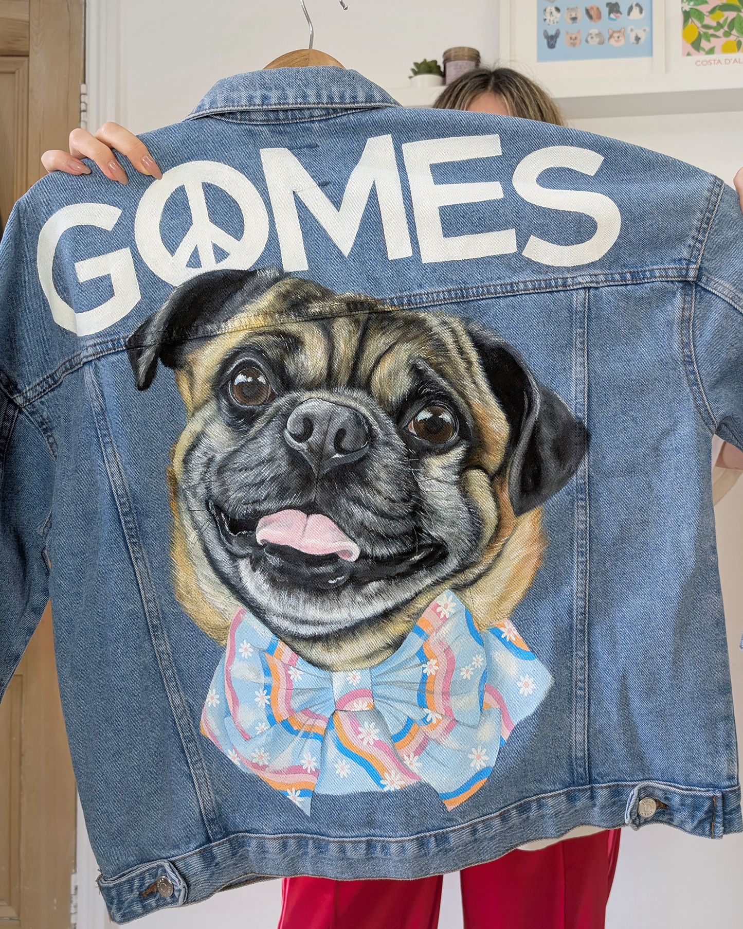 Adult Pet Portrait Denim Jacket