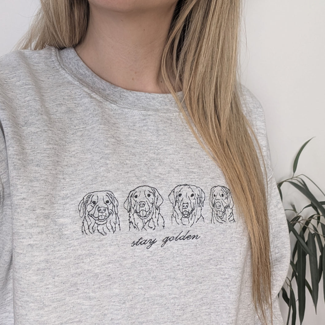 Stay Golden - Embroidered Sweatshirt