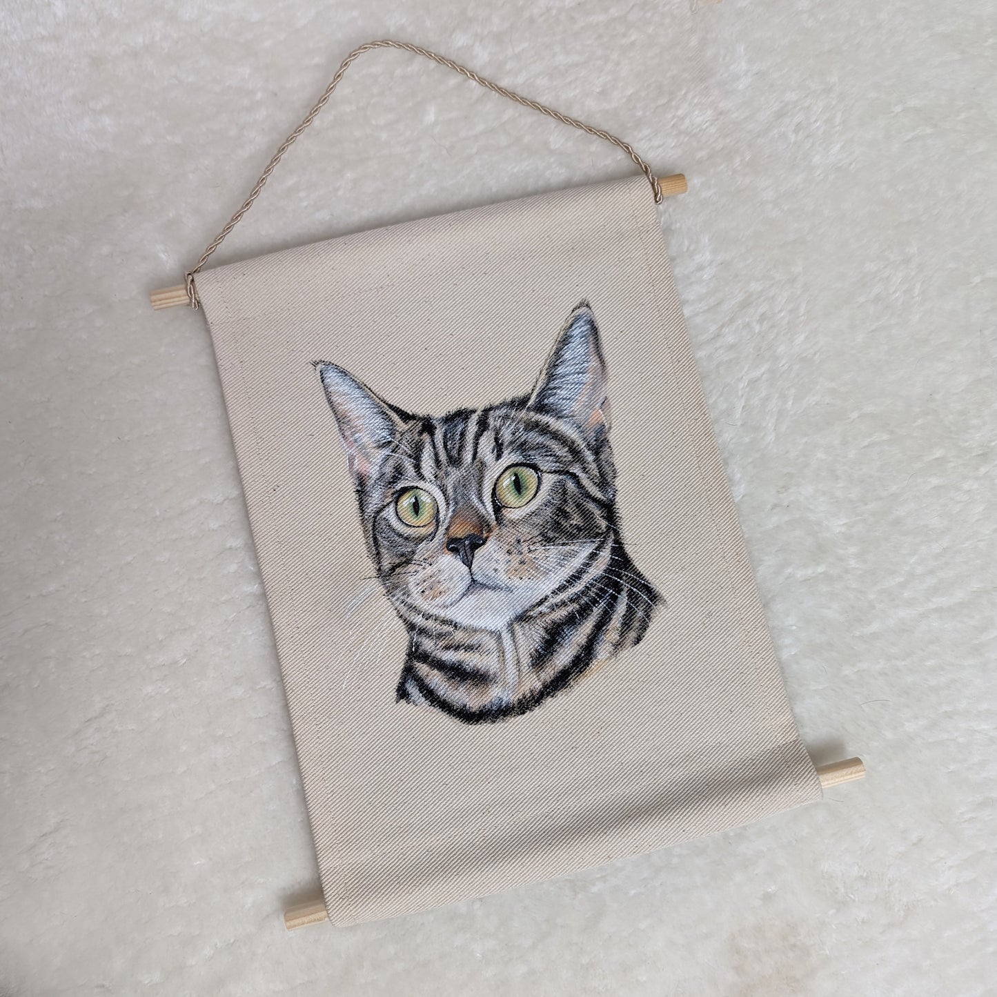 Pet Portrait Fabric Wall Hanging