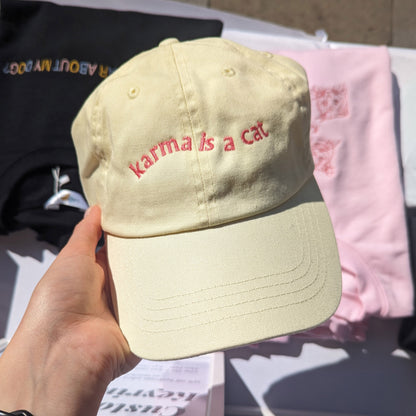 Karma is a Cat - Embroidered Dad Cap