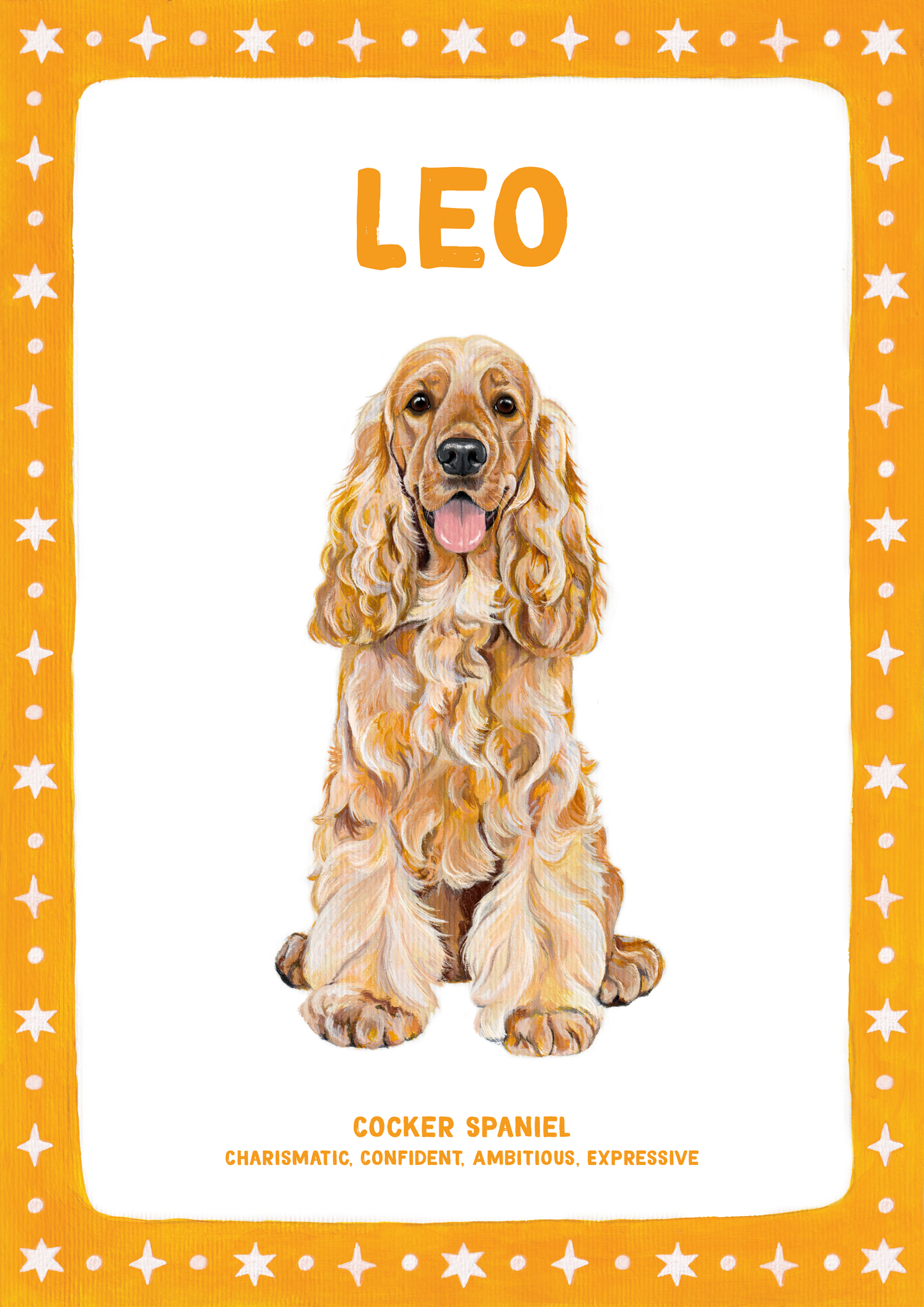Dog Zodiac Sign - Art Print