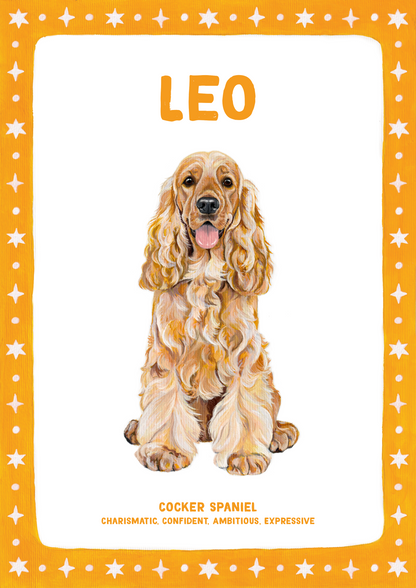 Dog Zodiac Sign - Art Print