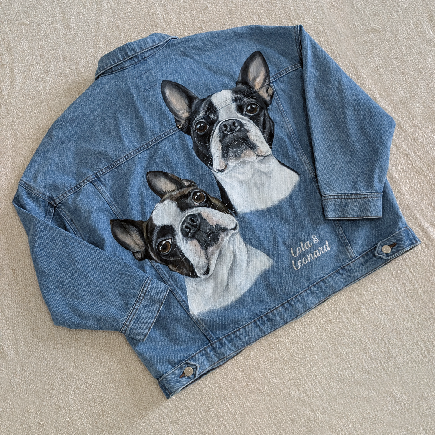 Adult Pet Portrait Denim Jacket