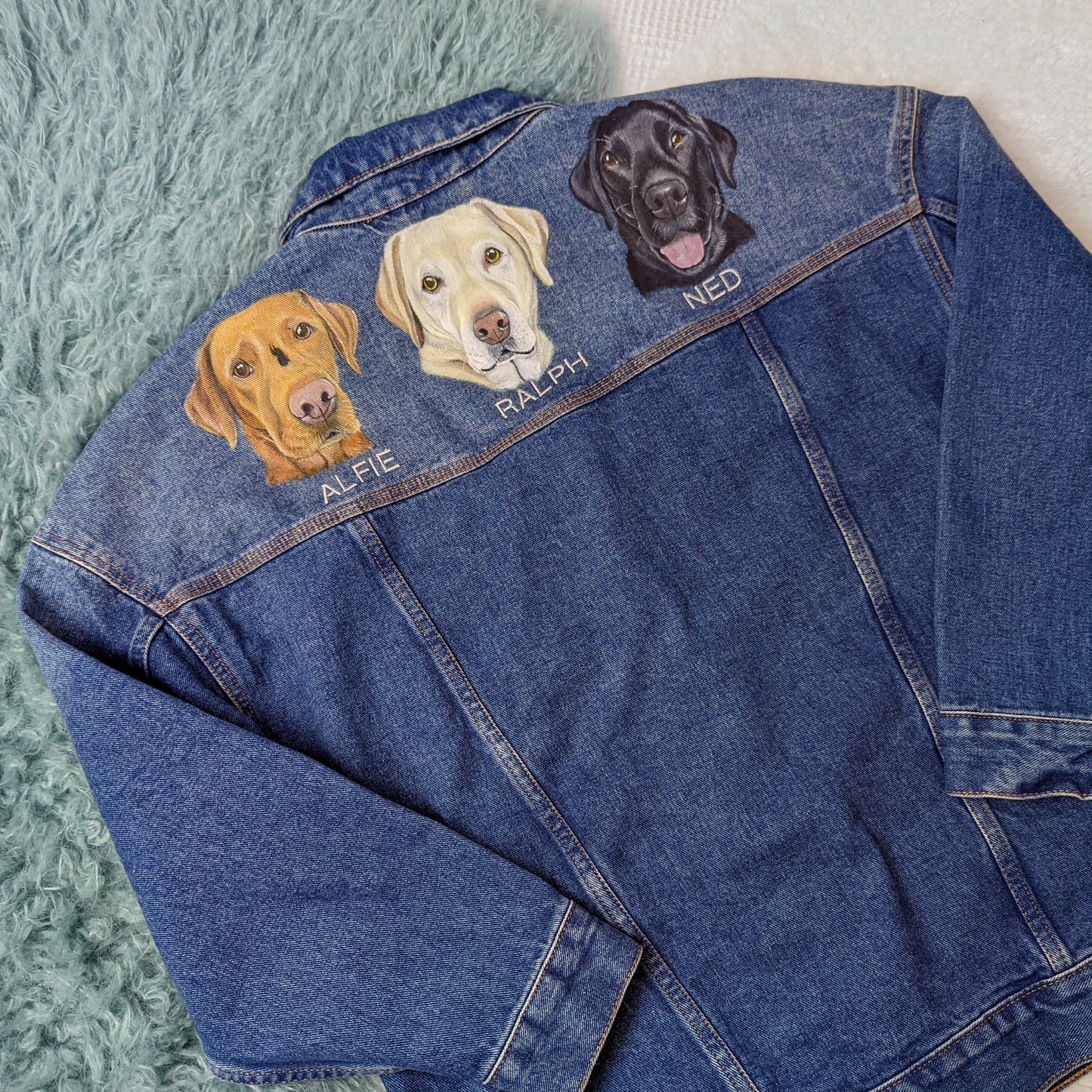 Adult Pet Portrait Denim Jacket