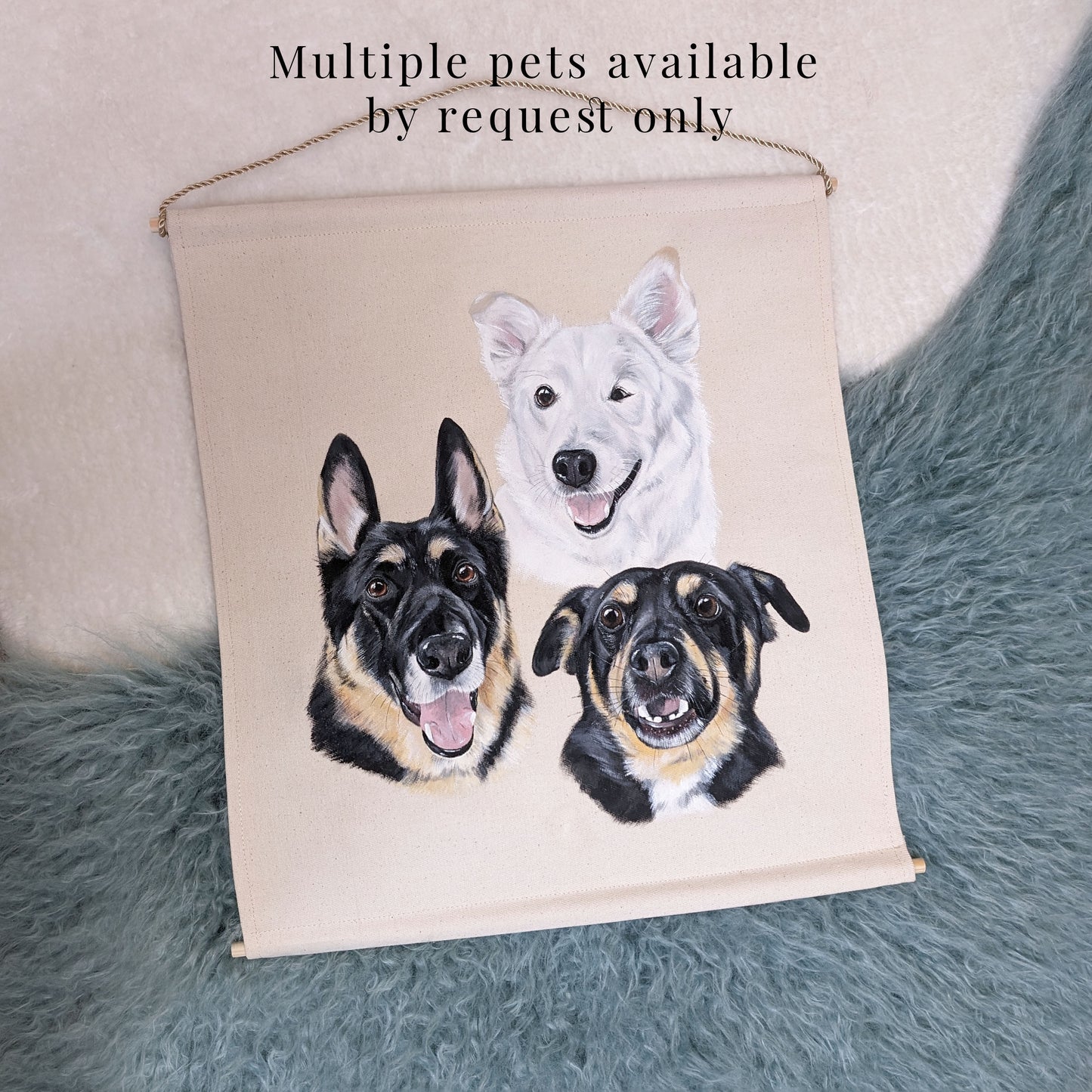 Pet Portrait Fabric Wall Hanging