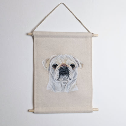 Pet Portrait Fabric Wall Hanging