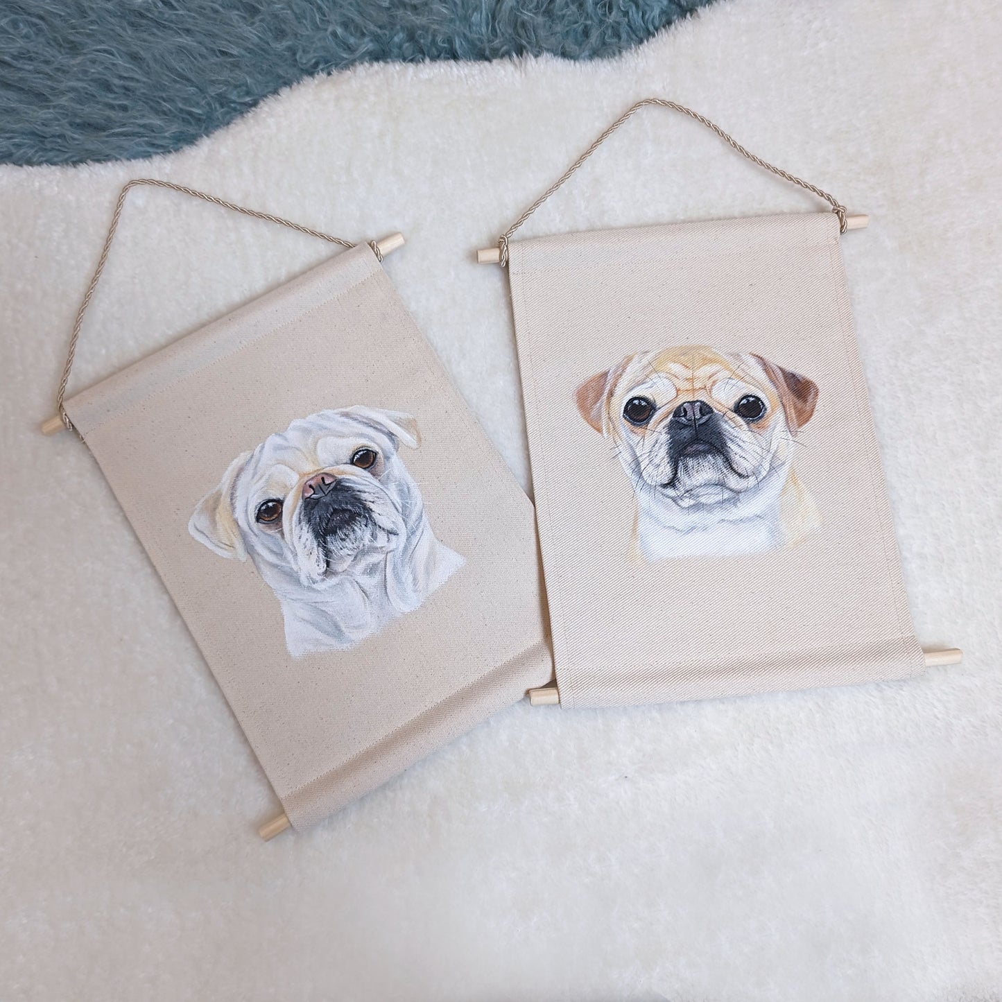 Pet Portrait Fabric Wall Hanging
