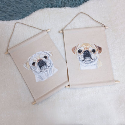 Pet Portrait Fabric Wall Hanging