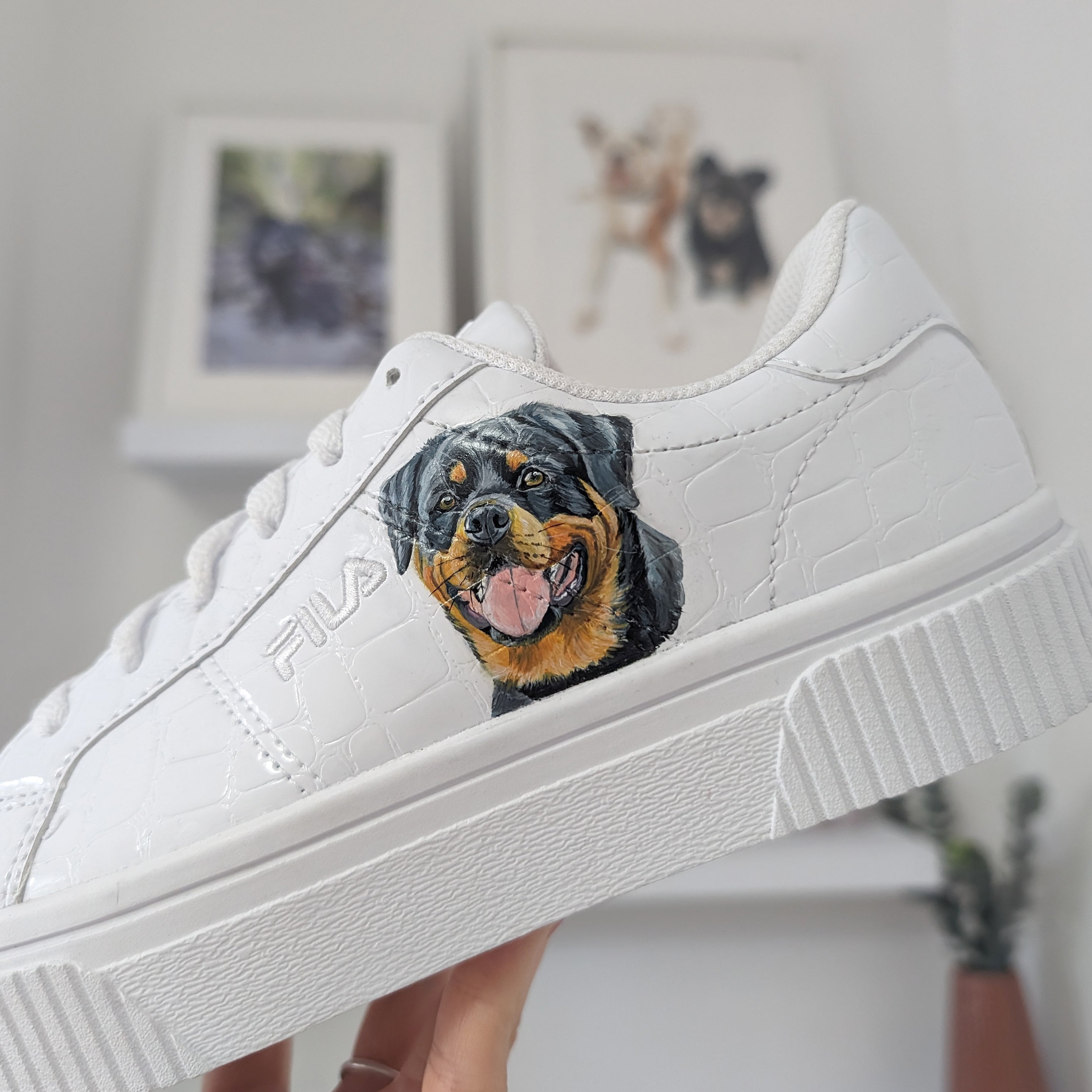 Hand Painted Pet Portrait Trainers Sneakers