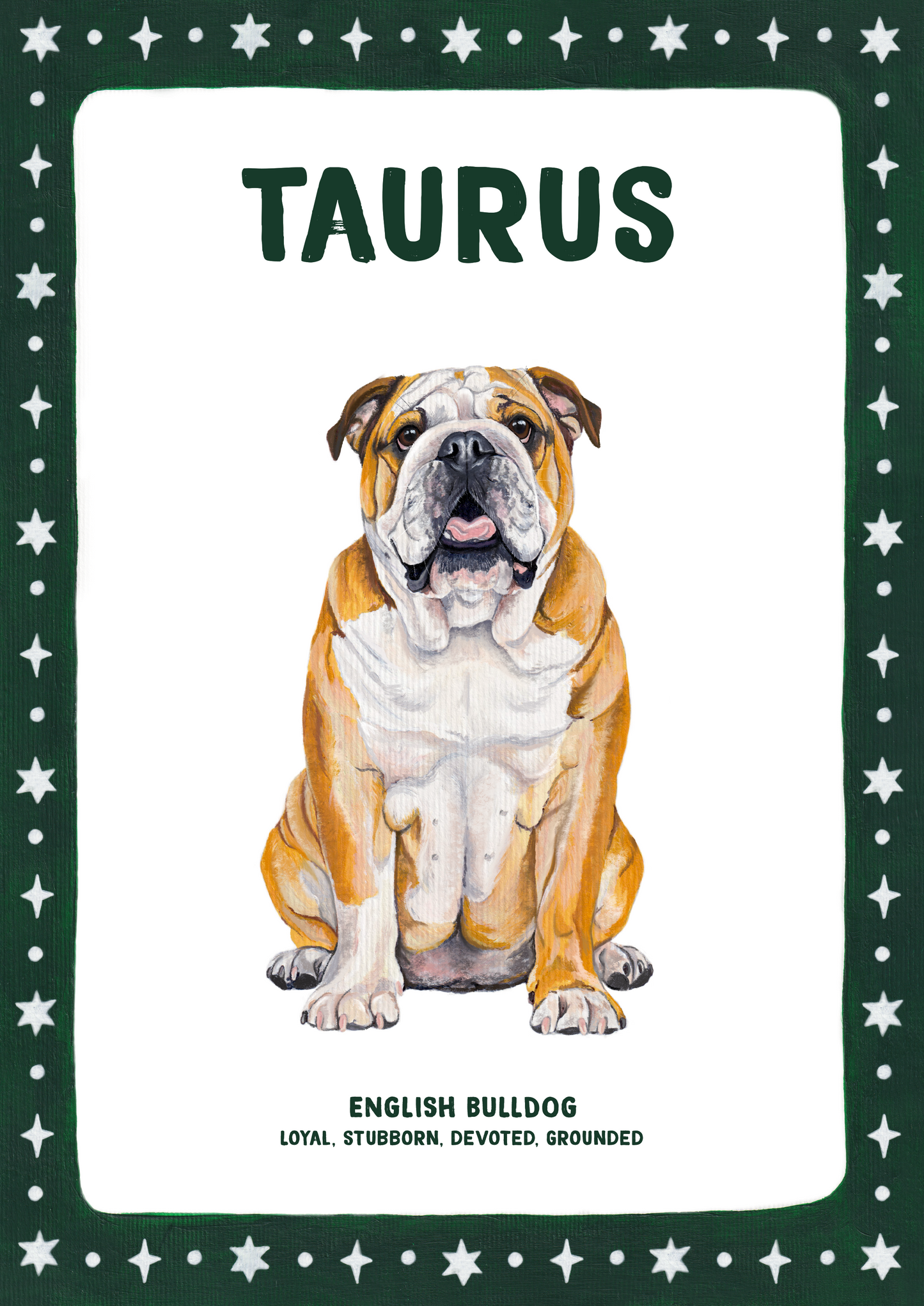 Dog Zodiac Sign - Art Print