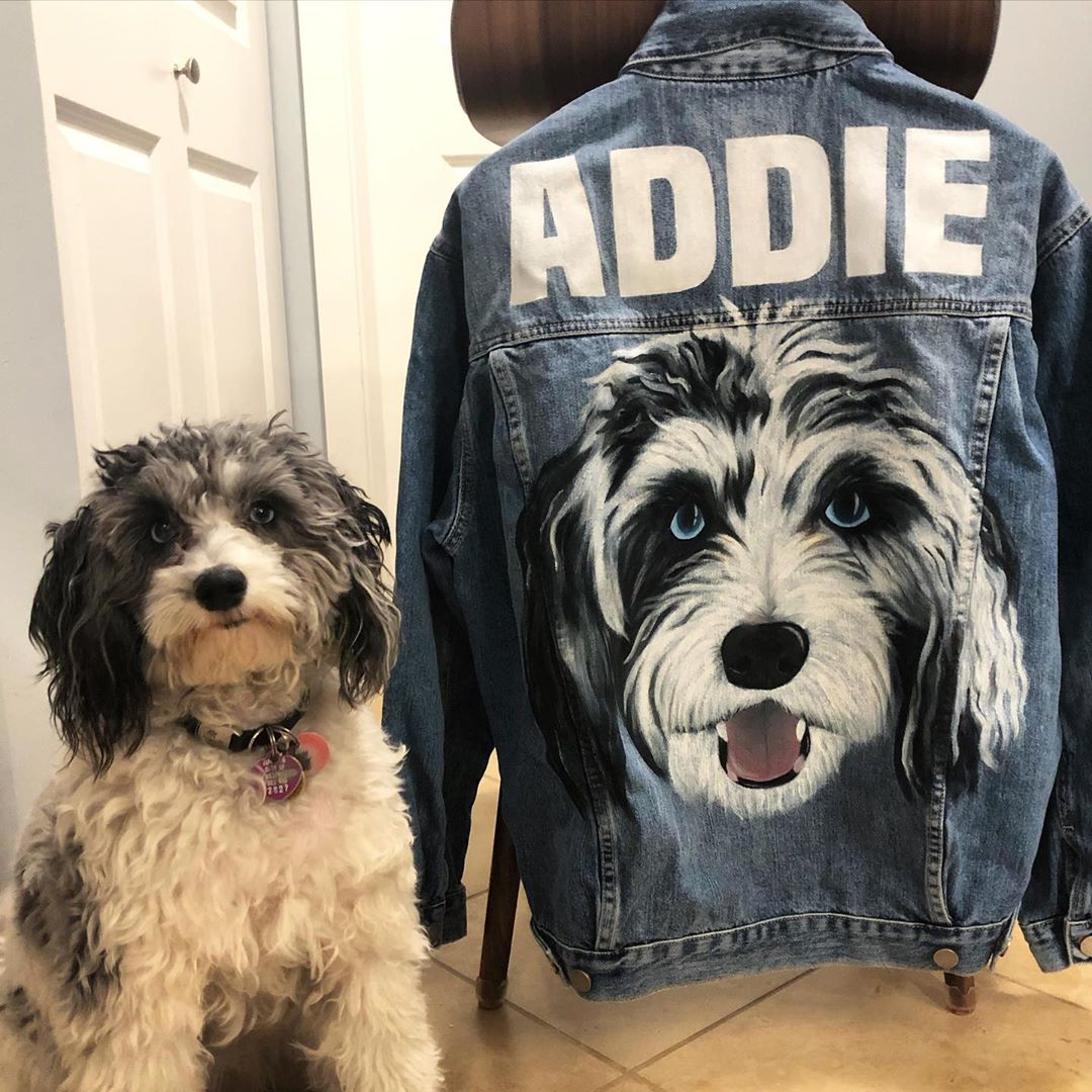 Adult Pet Portrait Denim Jacket
