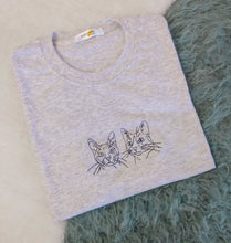 Load image into Gallery viewer, Custom Embroidered Pet Portrait T-Shirt
