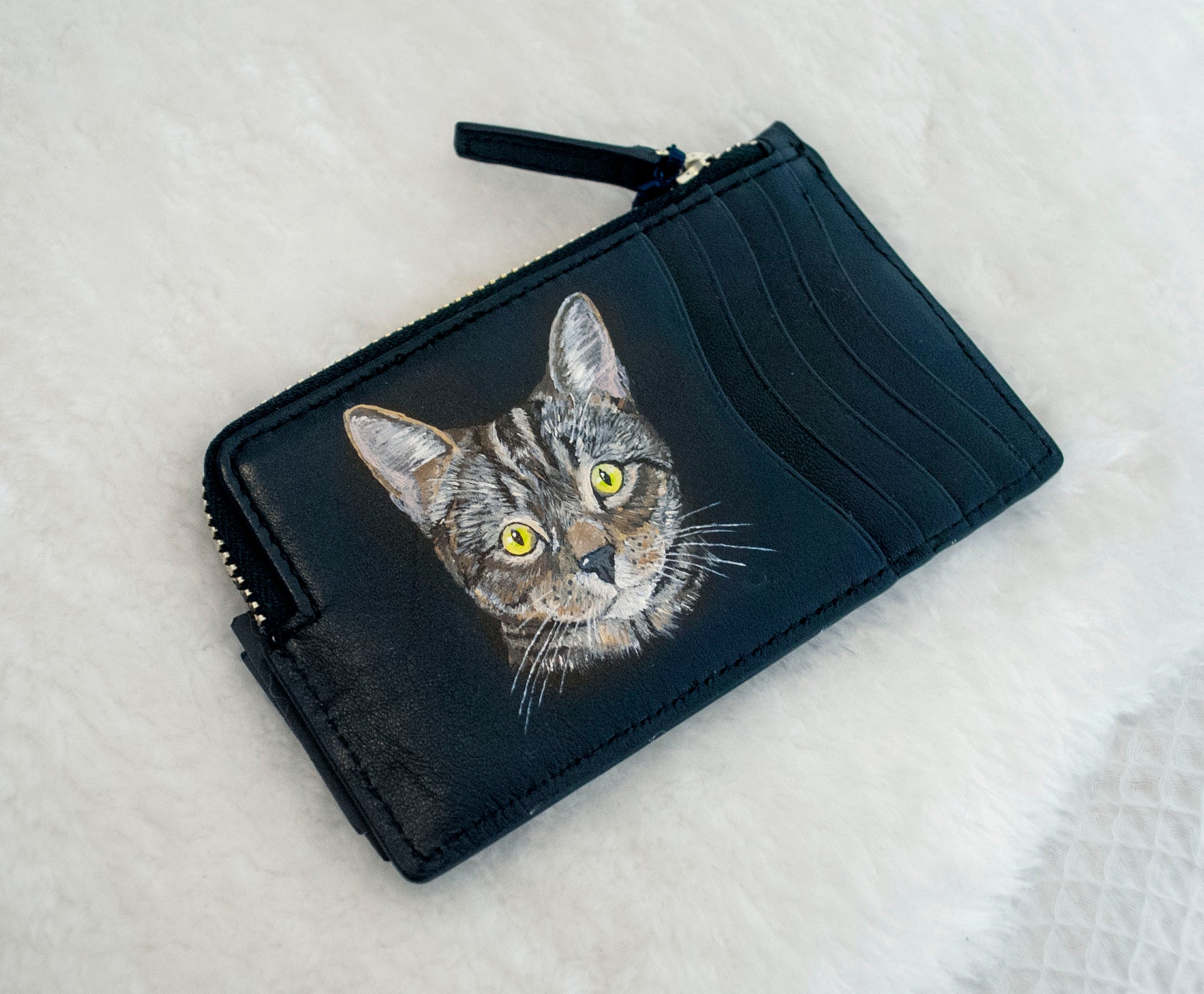 Custom Pet Portrait Dog/Cat Hand-Painted Bag, Wallet, Coin Purse – GiFlynn  Design