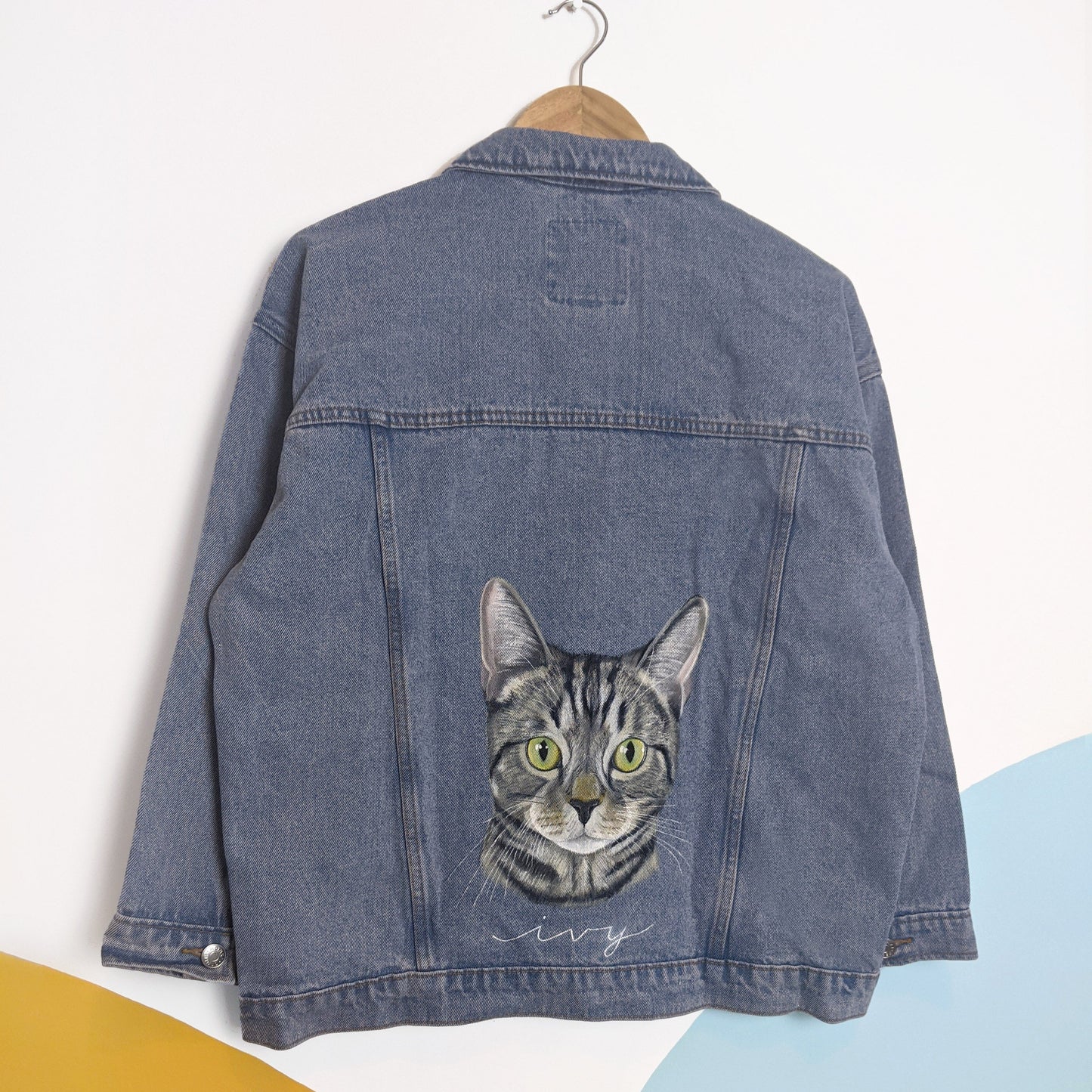 Adult Pet Portrait Denim Jacket